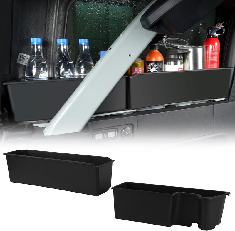 LitMiRaCle Trunk Storage Tray Organizers Rear Cargo Side Box is Applicable to Ford Bronco 2021 2022 2023 4 Door, Trunk Caddy Box, Internal Accessories, Black Matte Finish (Left Storage Box) - Image 1